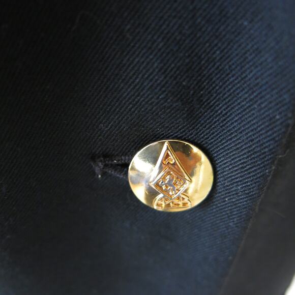AUSTIN REED PETITE Wool Blazer/Jacket Size 10 Petite Gold Buttons Black Career - Picture 2 of 6